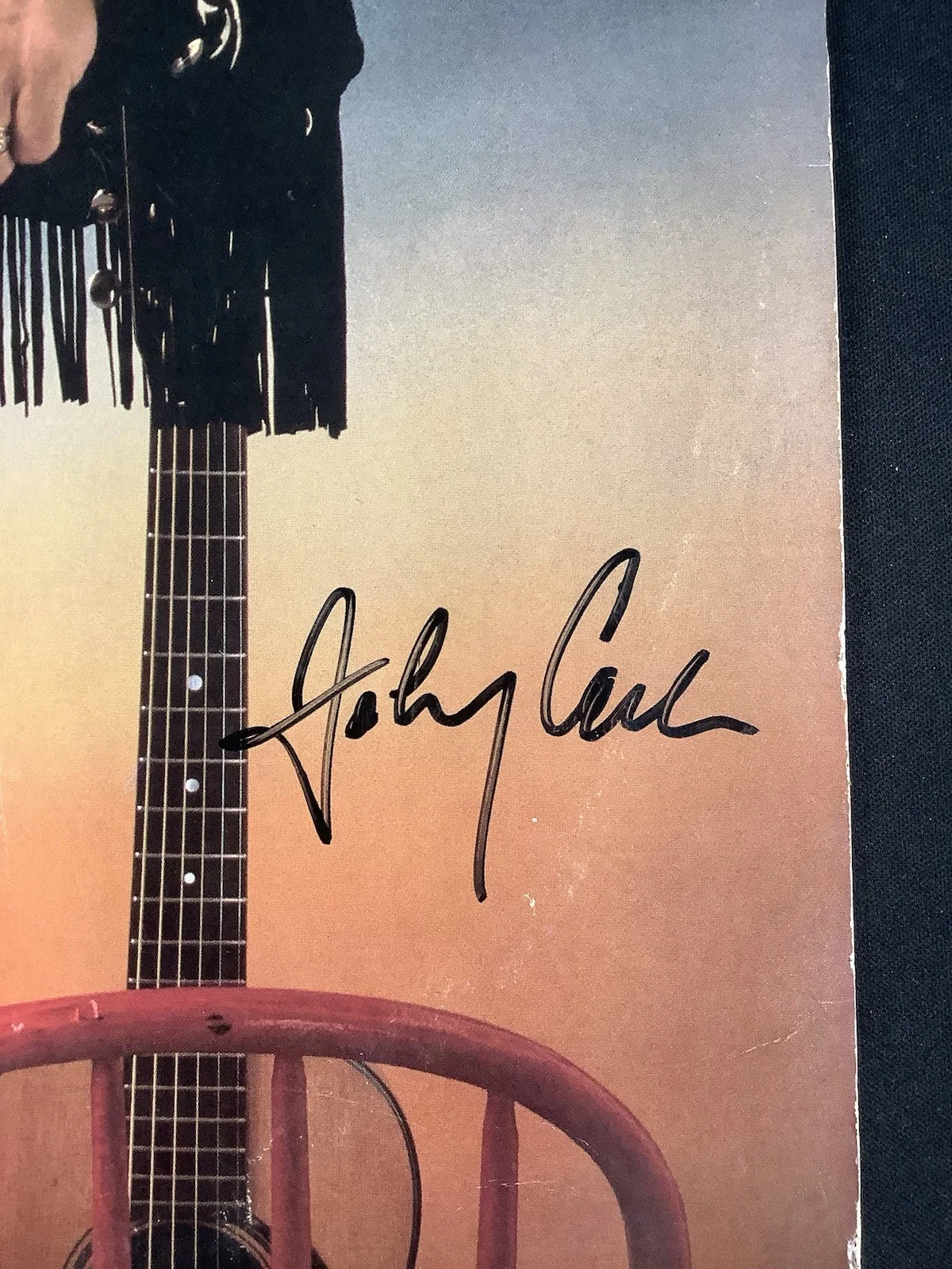 Johnny Cash Signed Album Vinyl Johnny Cash Is Coming To Town Autograph JSA, изображение 2