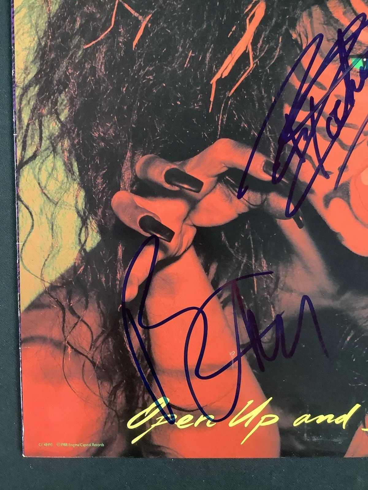Poison Band Signed Album Vinyl Open Up And Say Ah 4X Autograph Bret Michaels PSA, изображение 3