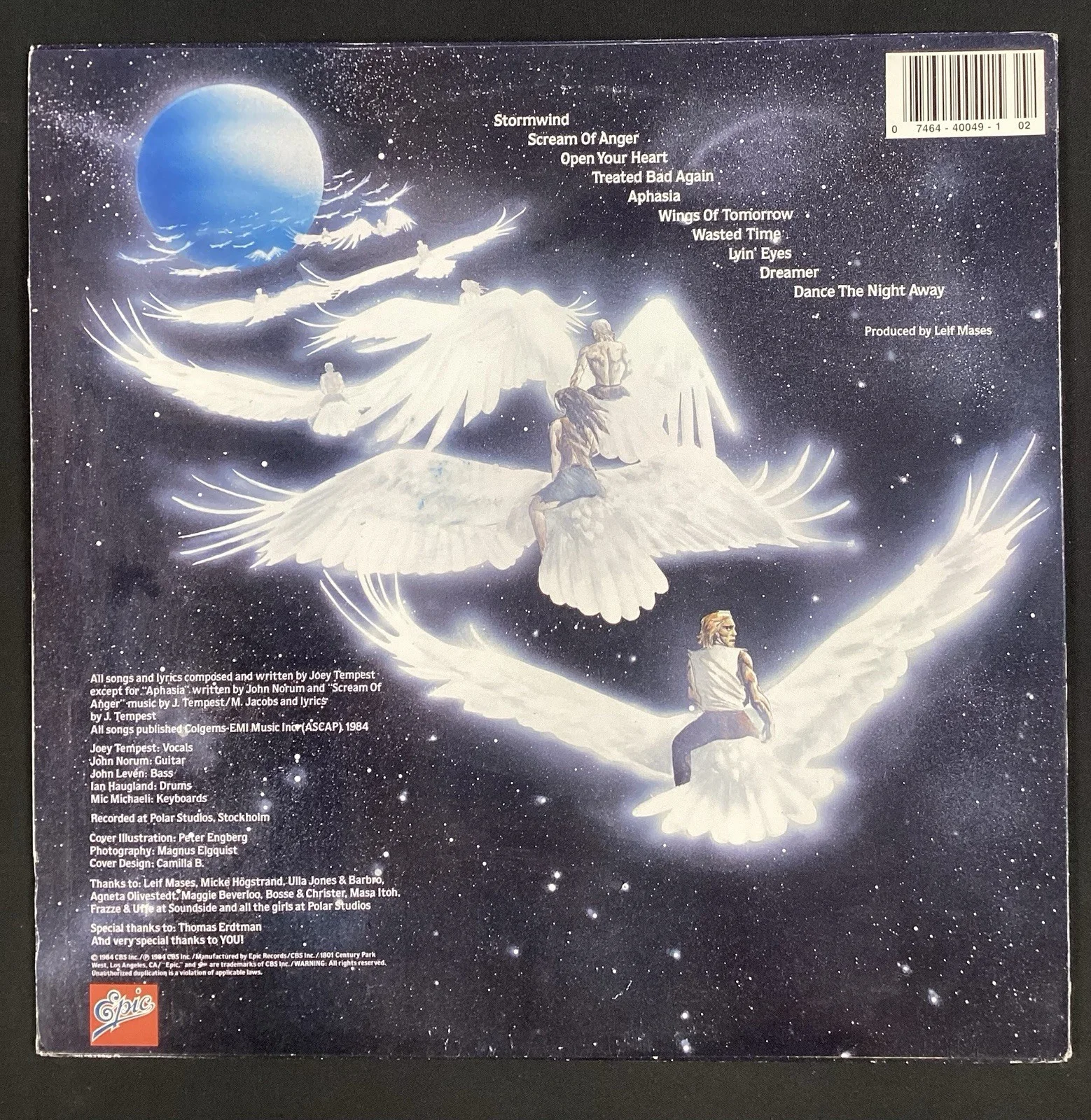 Europe Signed Album Vinyl 1984 Tempest Haugland Autograph PSA/DNA, изображение 5