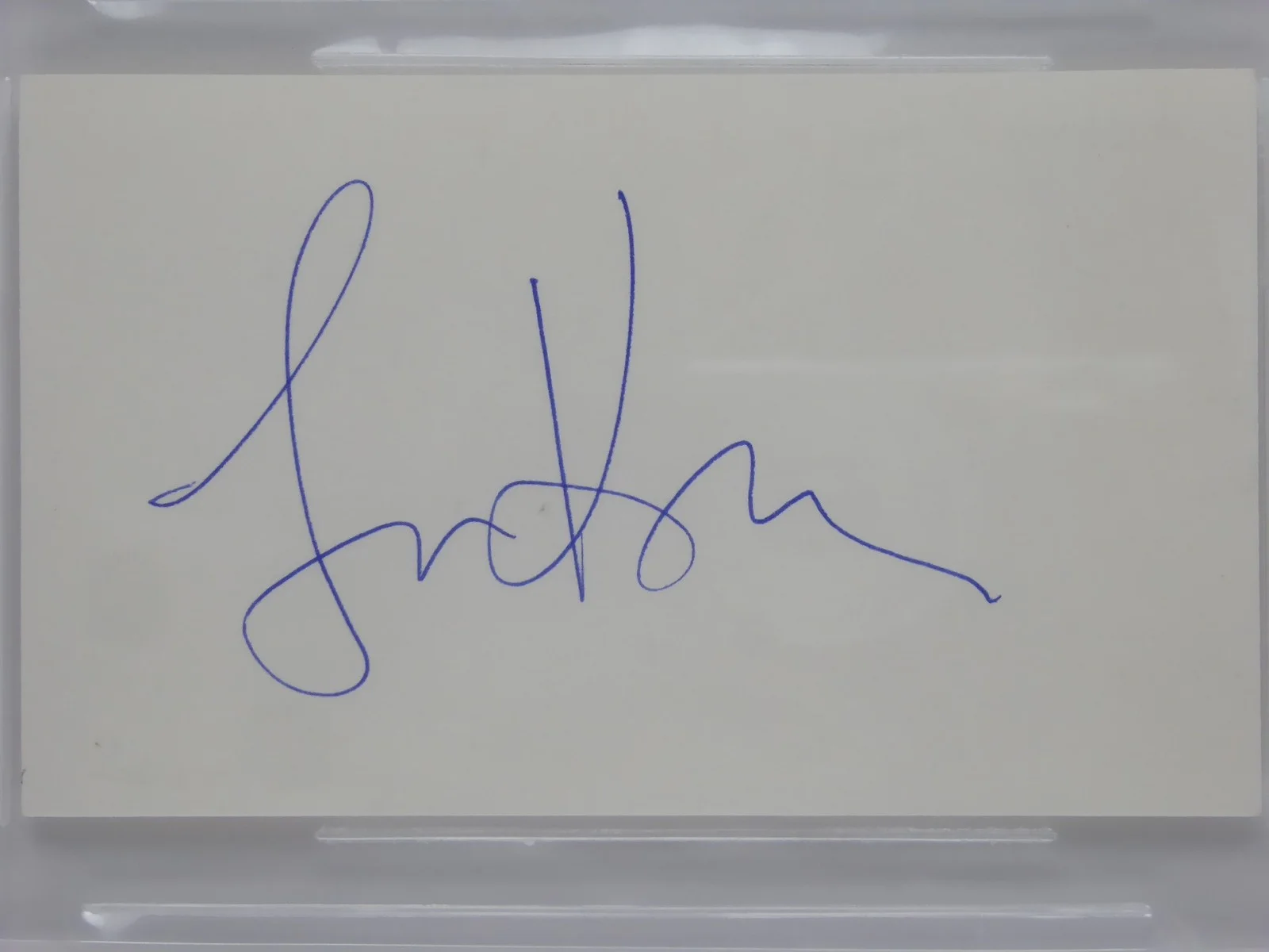 Larry King — Larry King Signed Autographed Slabbed 3x5 Index Card TV & Radio Host Beckett COA, image 2