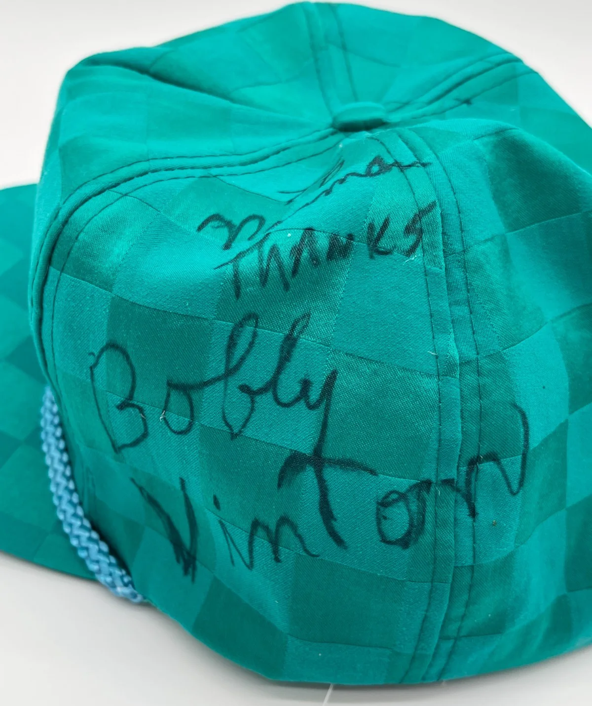 Vintage NWT AUTOGRAPHED Bobby Vinton Theatre Branson MO Hat Cap Checkered Green, изображение 4