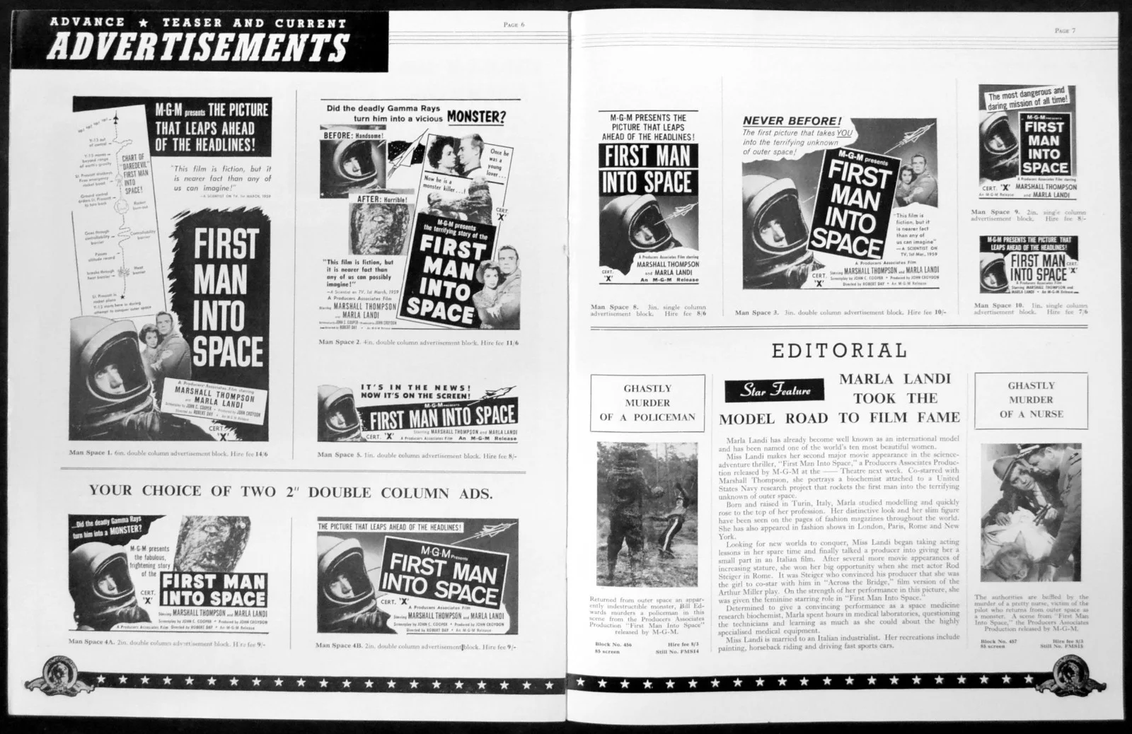 FIRST MAN INTO SPACE 1959 Marshall Thompson, Marla Landi UK PRESSBOOK, изображение 3