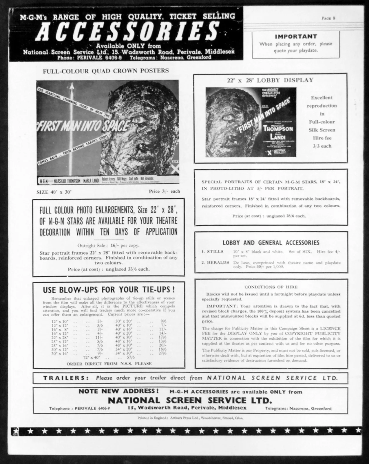 FIRST MAN INTO SPACE 1959 Marshall Thompson, Marla Landi UK PRESSBOOK, изображение 4