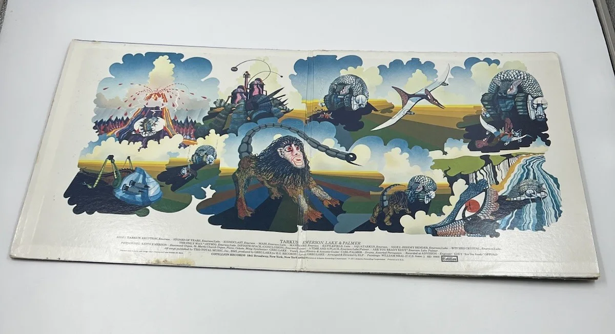 Carl Palmer Signed Autographed TARKUS Record Album Vinyl Gatefold, изображение 3