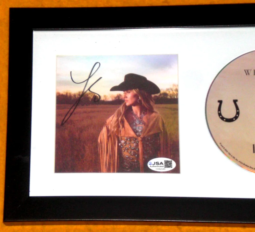 LAINEY WILSON SIGNED FRAMED 'WHIRLWIND' DELUXE CD COVER w/ CD- J.S.A. Cert., image 2