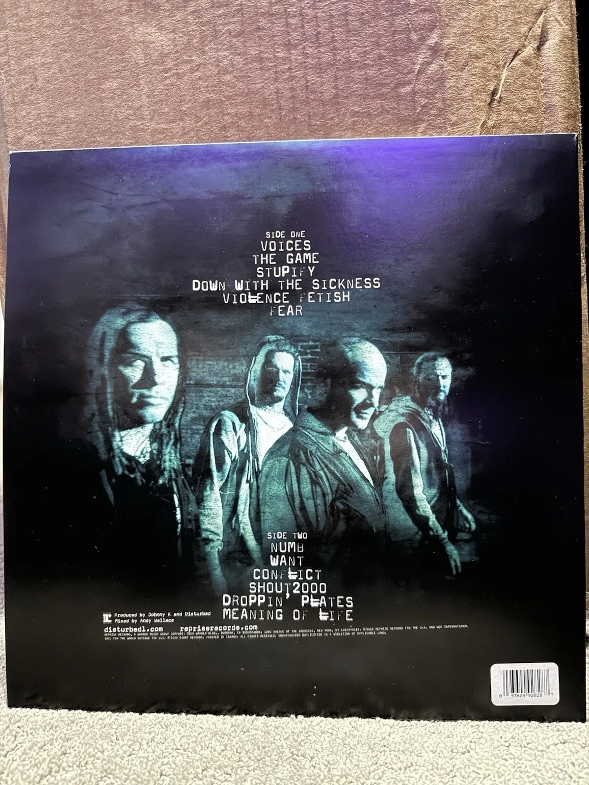 Disturbed The Sickness Album Vinyl Record SIGNED BY BAND Rock On The Range 2016, изображение 2