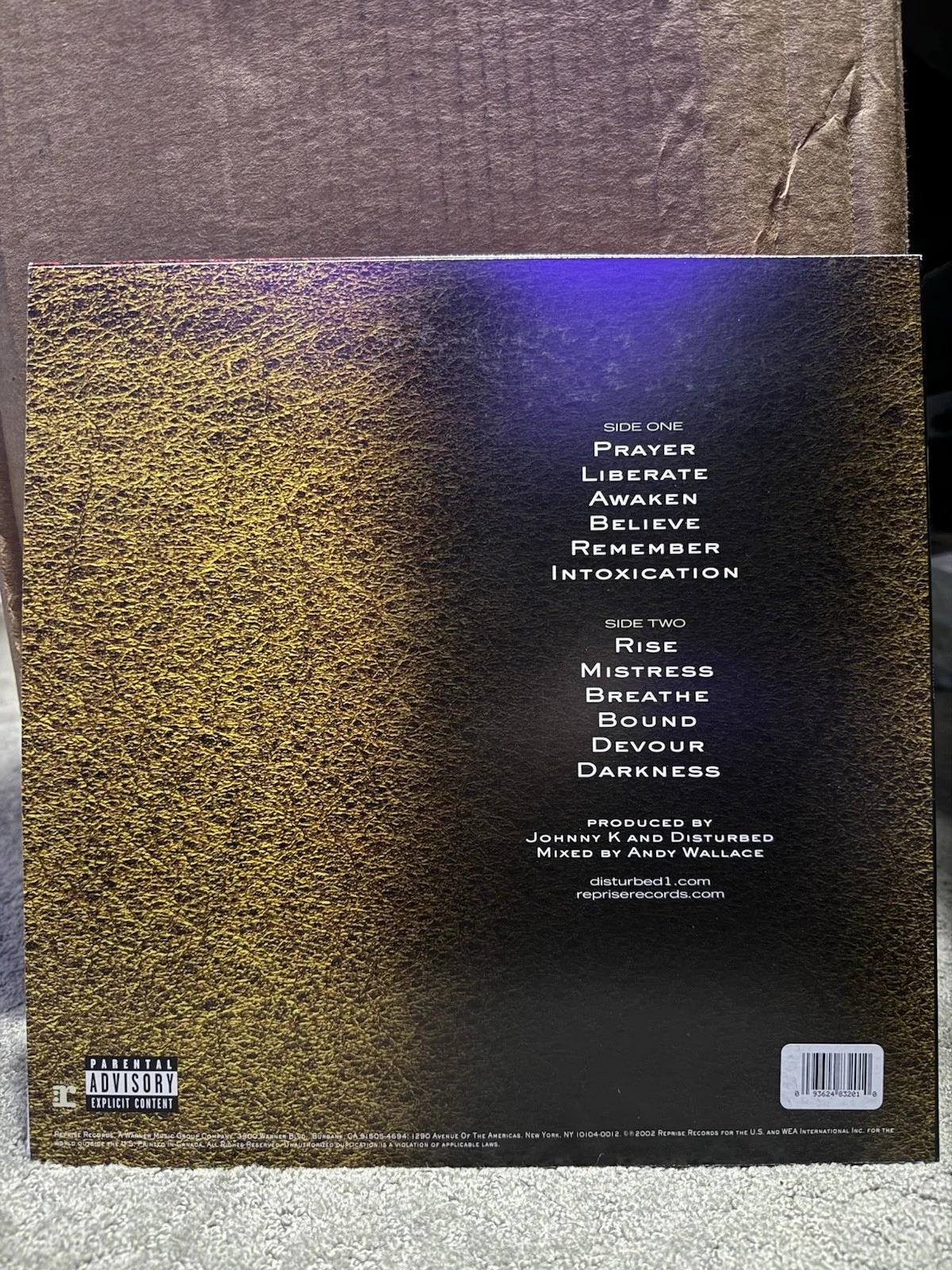 Disturbed Believe Vinyl Record SIGNED BY BAND Rock On The Range 2016, image 2