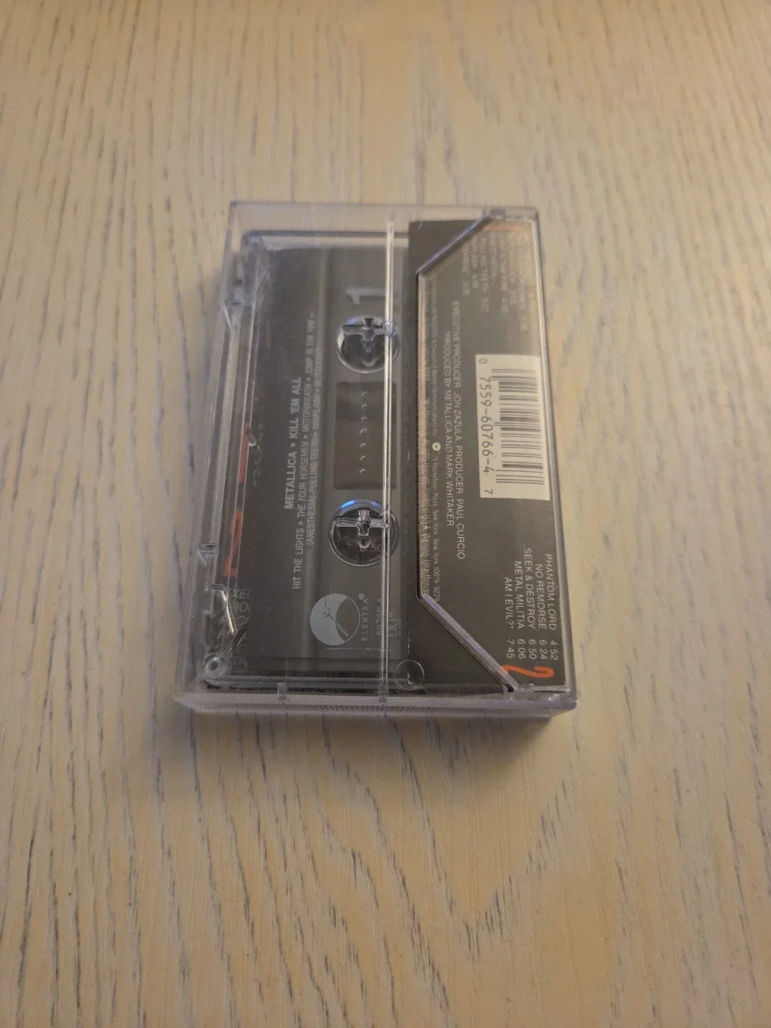 Lars Ulrich Autographed Signed Kill Em All Cassette Tape Cover Metallica No COA, image 2