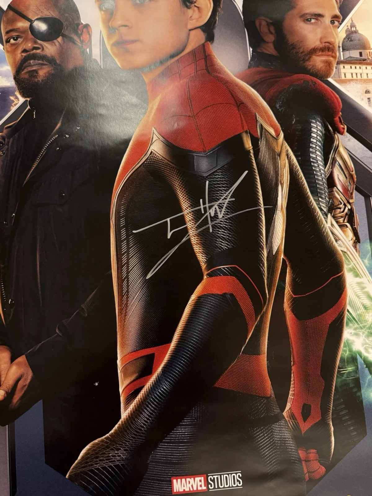 Tom Holland Autographed Spider-Man Far From Home 24x36 Movie Poster Signed JSA, image 4