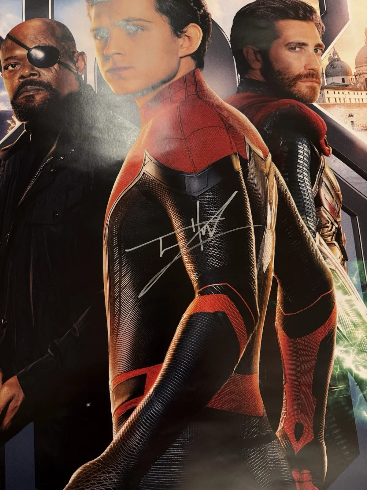 Tom Holland Autographed Spider-Man Far From Home 24x36 Movie Poster Signed JSA, image 5