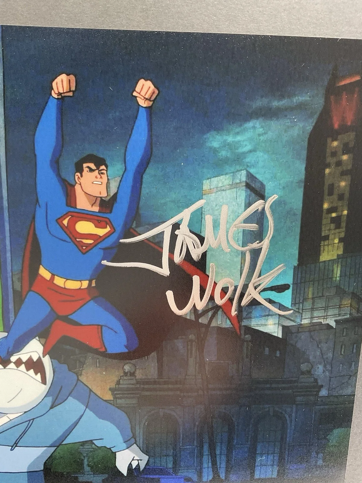 James Wolk — James Wolk signed photo animated Superman signed photo Harley Quinn 8x10 ACOA, изображение 2