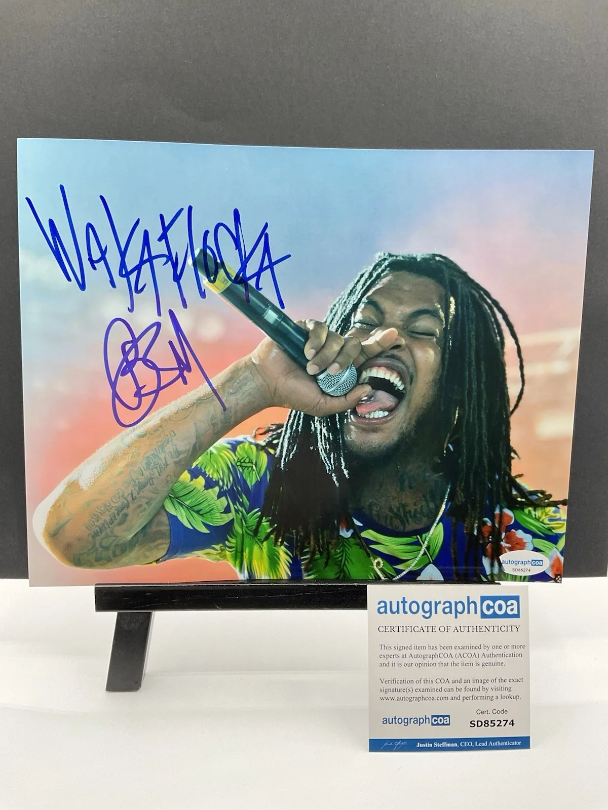 Waka Flocka Flame — Waka Flocka Flame signed photo ACOA Rap signed 8x10 Music O Let's Do It No Hands