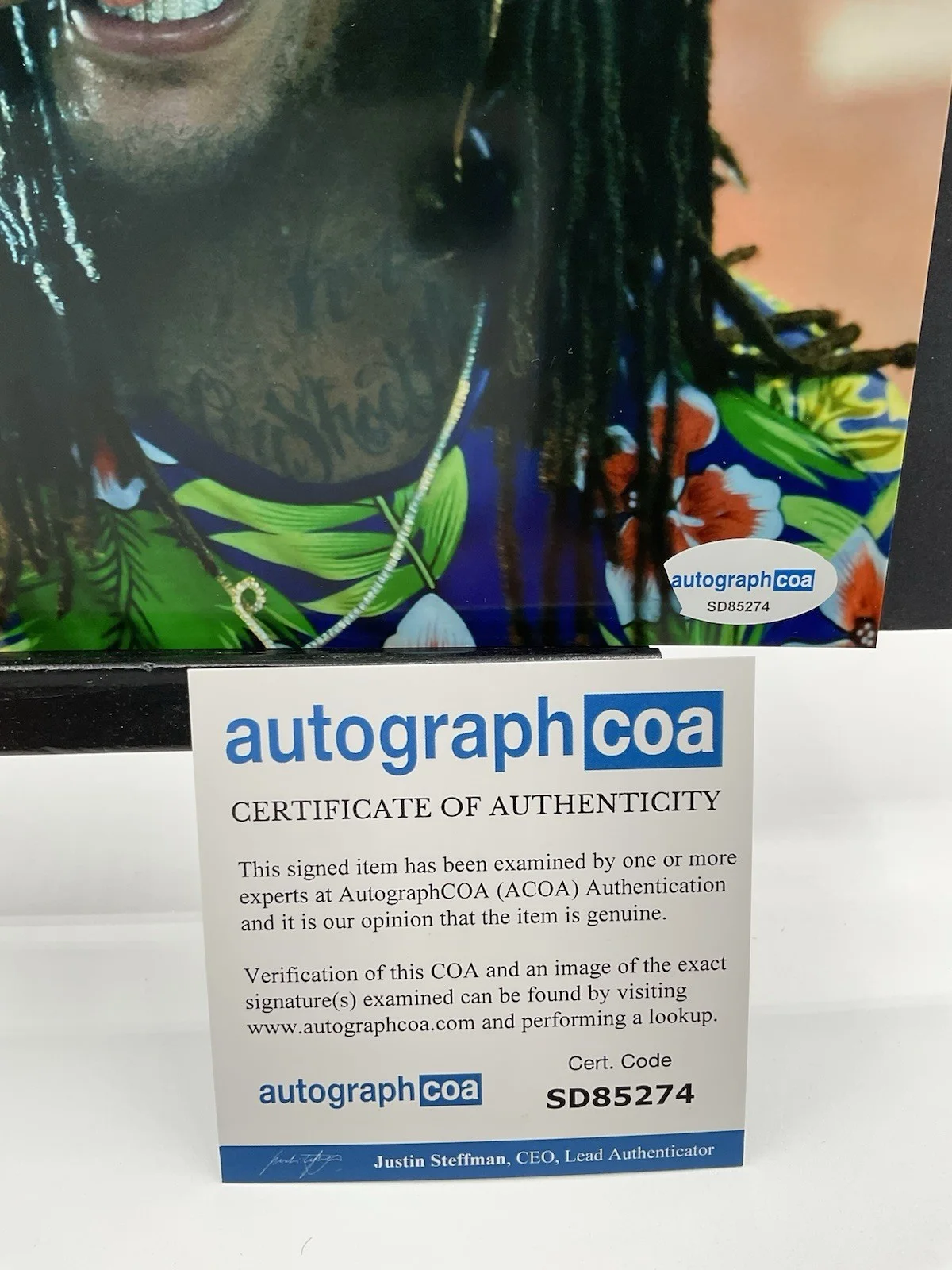 Waka Flocka Flame — Waka Flocka Flame signed photo ACOA Rap signed 8x10 Music O Let's Do It No Hands, изображение 3