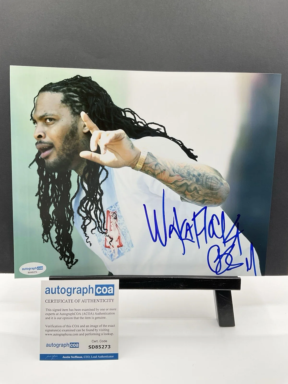 Waka Flocka Flame — Waka Flocka Flame signed photo ACOA Rap signed 8x10 Music O Let's Do It No Hands