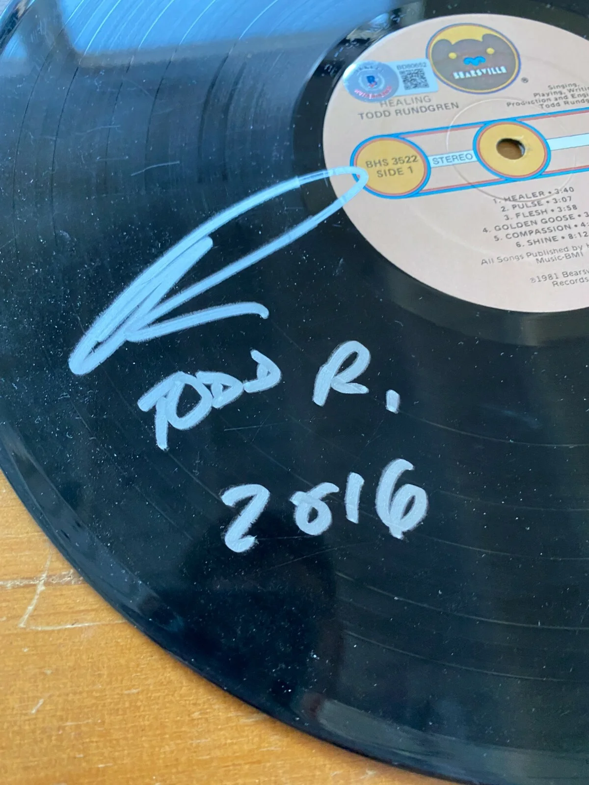 TODD RUNDGREN SIGNED FAITHFUL RECORD LP ALBUM AUTOGRAPH BAS COA PROOF B RINGO, изображение 2