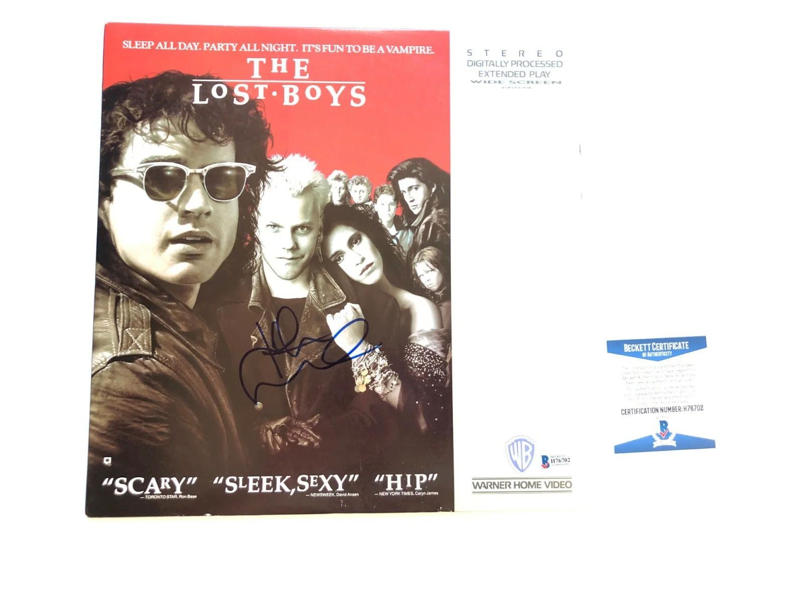 KIEFER SUTHERLAND SIGNED THE LOST BOYS LASERDISC LP AUTOGRAPH BAS COA 24 RARE, изображение 2