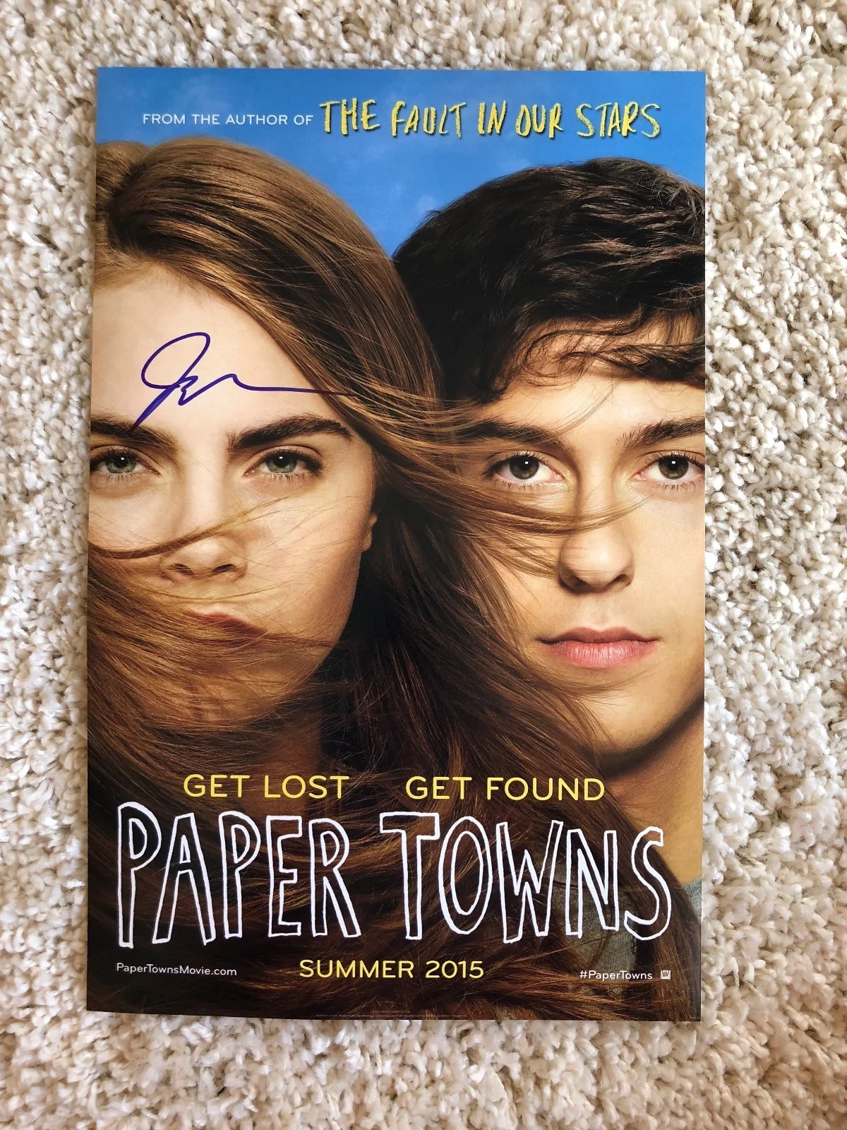 JOHN GREEN SIGNED PAPER TOWNS 11X17 POSTER PHOTO AUTOGRAPH COA PROOF TFIOS, изображение 2