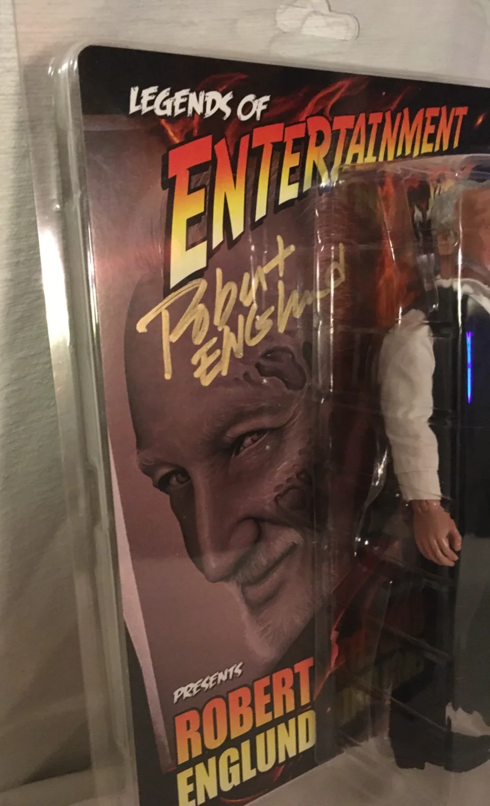 Robert England — ROBERT ENGLUND(Freddy Krueger) Signed Autograph 8" Action Figure Certification!!, image 2