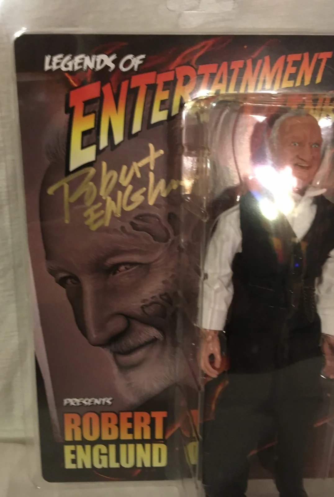 Robert England — ROBERT ENGLUND(Freddy Krueger) Signed Autograph 8" Action Figure Certification!!, image 3