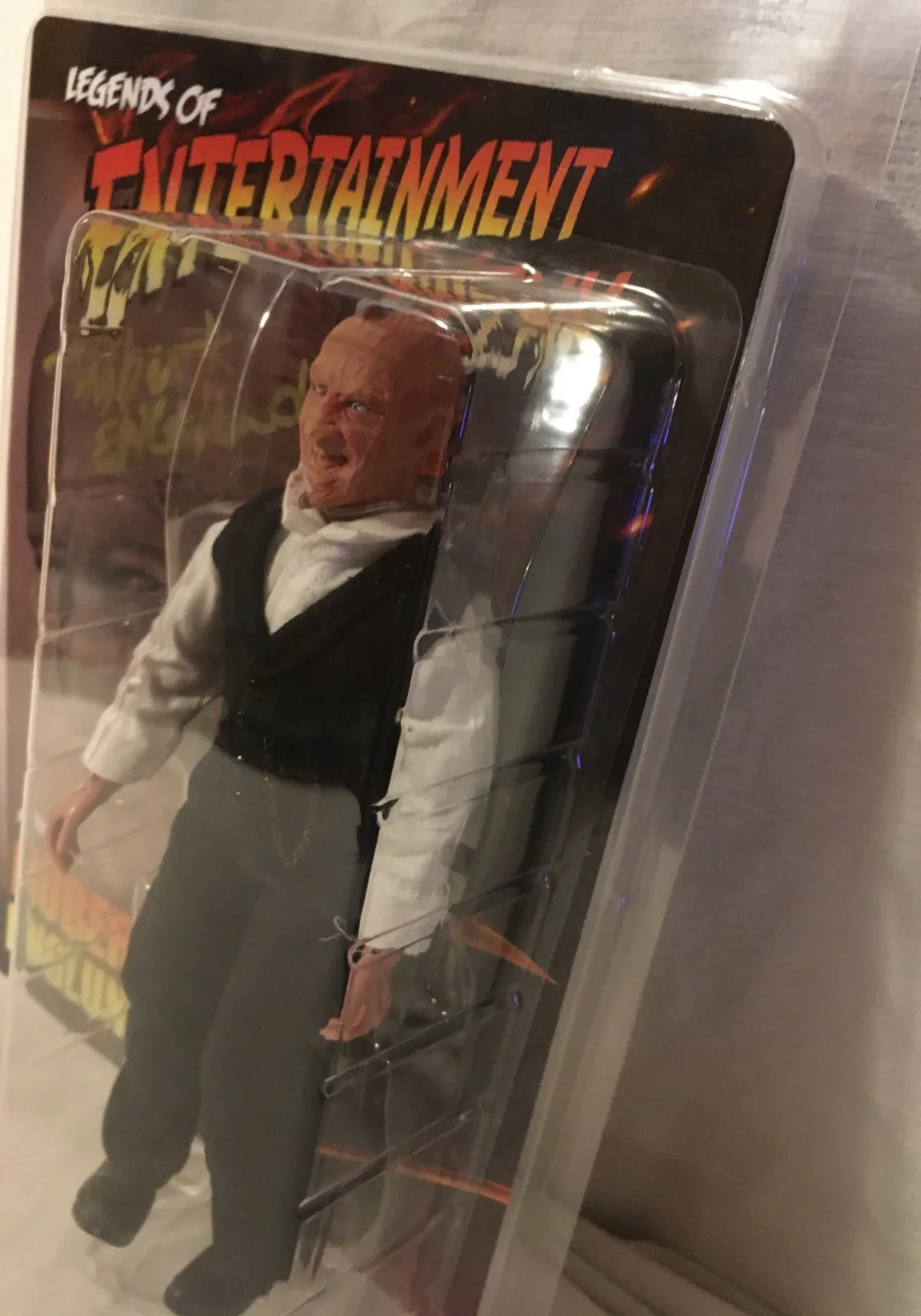 Robert England — ROBERT ENGLUND(Freddy Krueger) Signed Autograph 8" Action Figure Certification!!, image 4