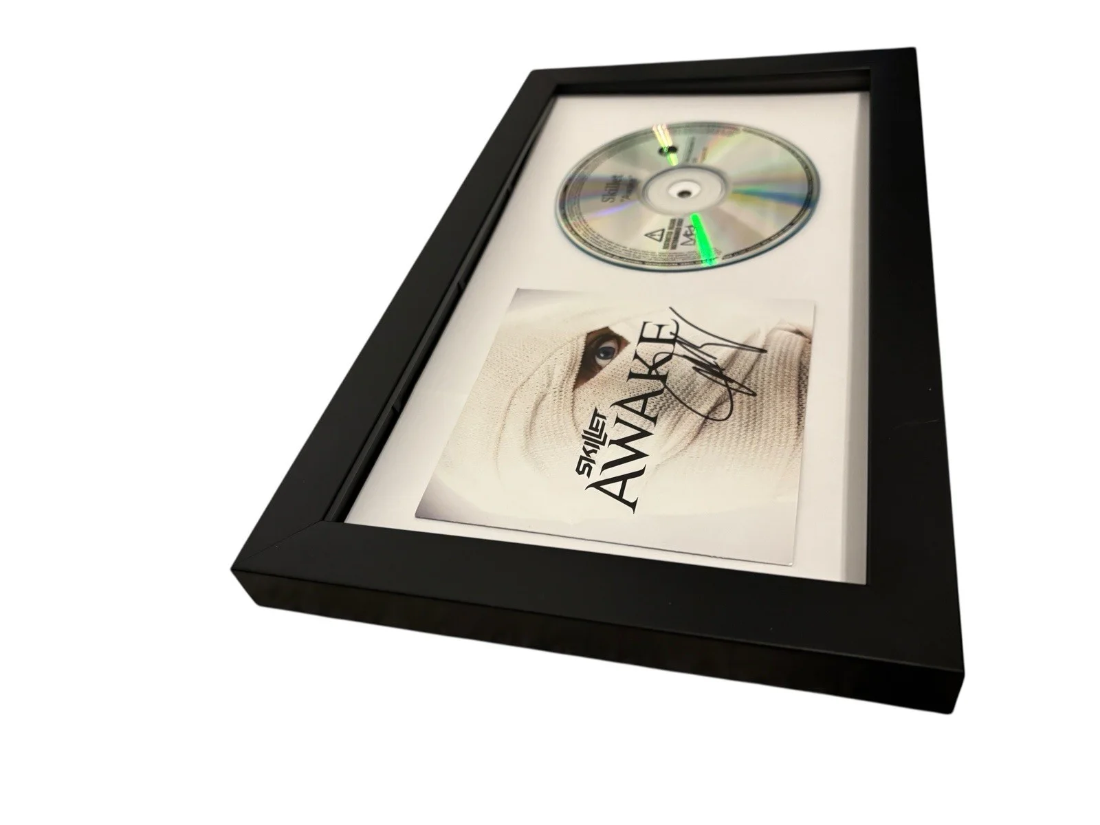 SKILLET JOHN COOPER SIGNED AUTOGRAPH AWAKE FRAMED & MATTED CD ALBUM DISPLAY, изображение 2