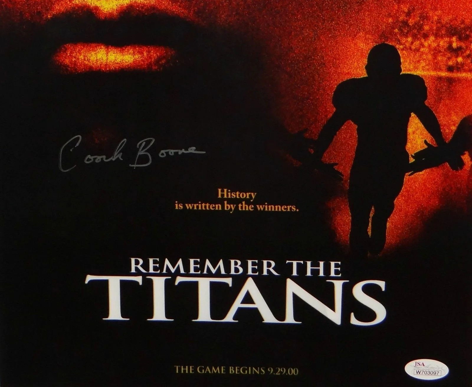 Herman Coach Boone Autographed 11x17 Remember The Titans Movie Poster- JSA W Aut, изображение 2