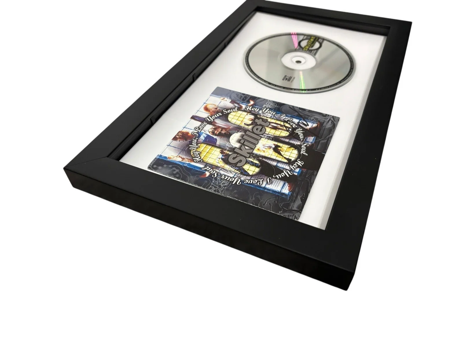 SKILLET JOHN COOPER SIGNED AUTOGRAPH HEY YOU I LOVE YOUR SOUL FRAMED MATTED CD, изображение 2