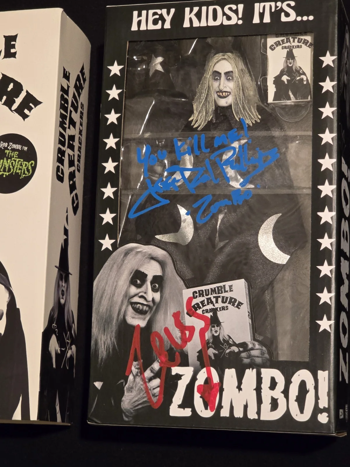 Jeff Daniel Phillips and ZEUS Signed Zombo NECA Rob Zombie's The Munsters, image 3