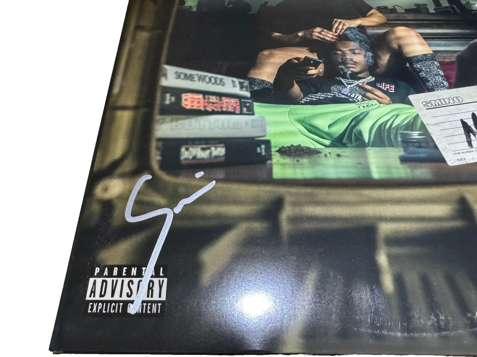 SMINO SIGNED NOIR BLACK VINYL ALBUM AUTOGRAPH ZERO FATIGUE BAS COA, изображение 2