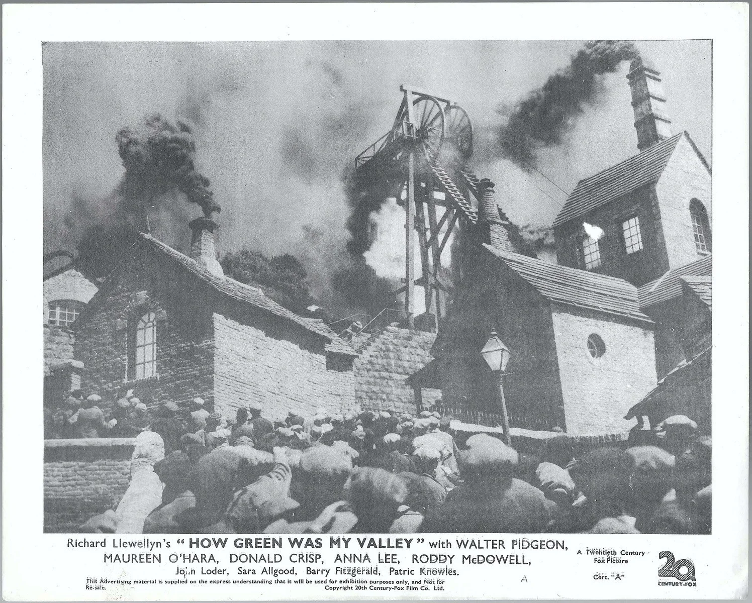 How Green Was My Valley 6x ORIGINAL UK FOH Lobby Cards John Ford Maureen O'Hara, изображение 2