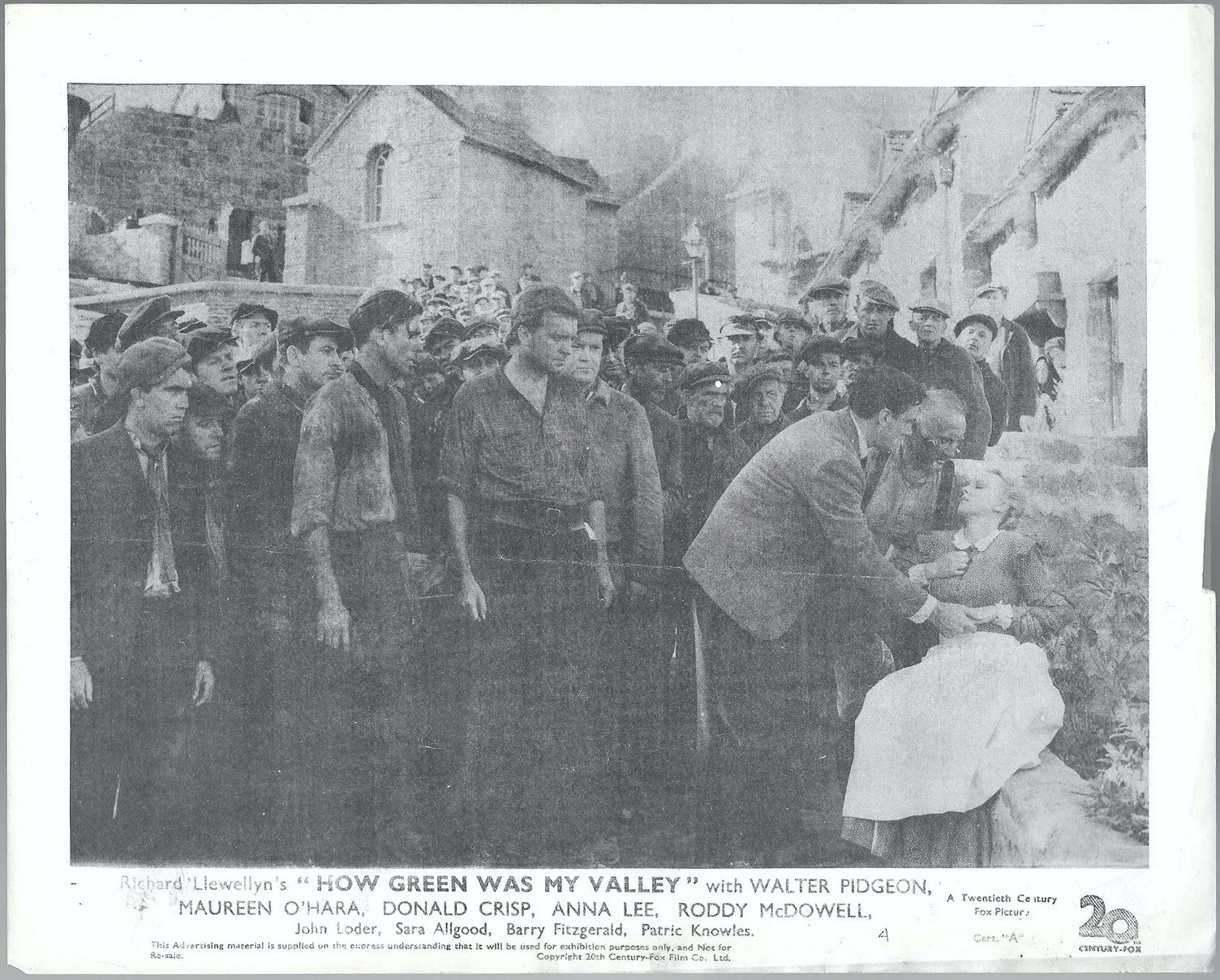 How Green Was My Valley 6x ORIGINAL UK FOH Lobby Cards John Ford Maureen O'Hara, изображение 5