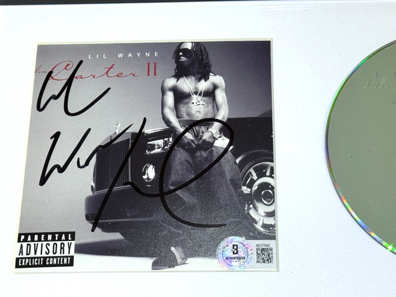 LIL WAYNE SIGNED & FRAMED THA CARTER II CD ALBUM AUTOGRAPH I III IV VI BAS COA, изображение 2