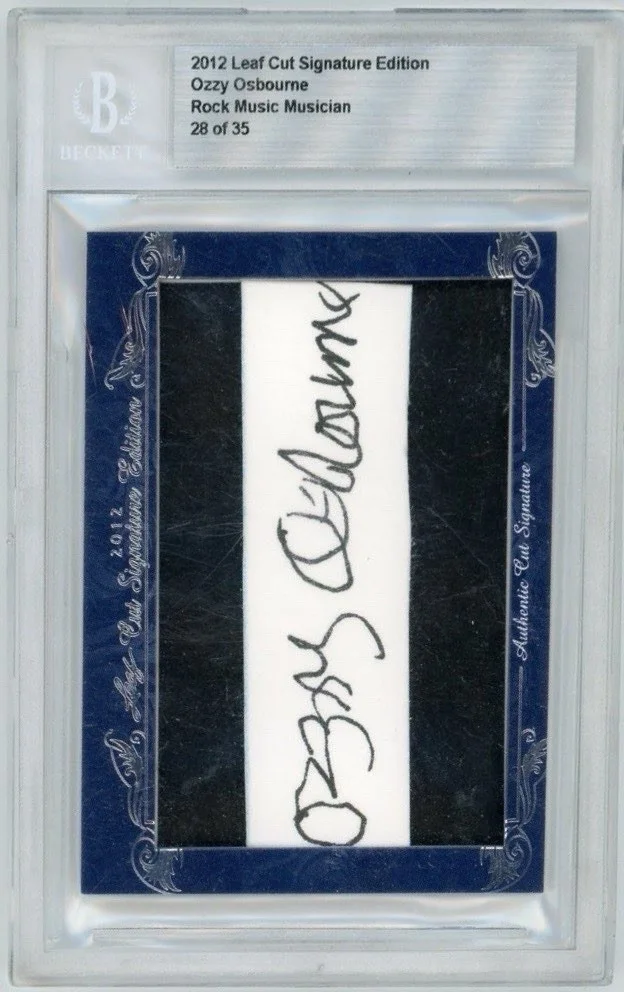 Ozzy Osbourne Signed 2012 Leaf Cut Signature Edition Card Rock Musician#/35 BGS, image 2