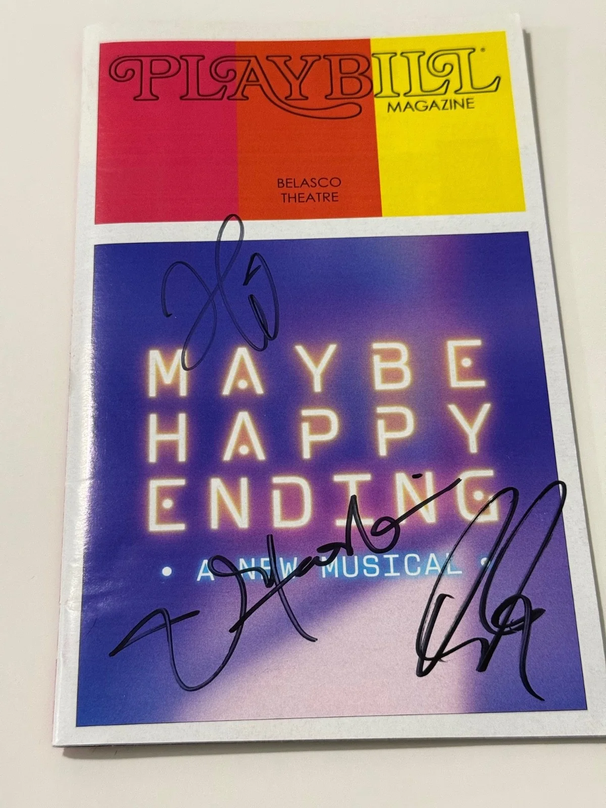 Helen J Shen, Dez Duron, Marcus Choi — Maybe Happy Ending signed Broadway Playbill Helen Shen Dez Duron Marcus + Bonus, image 2