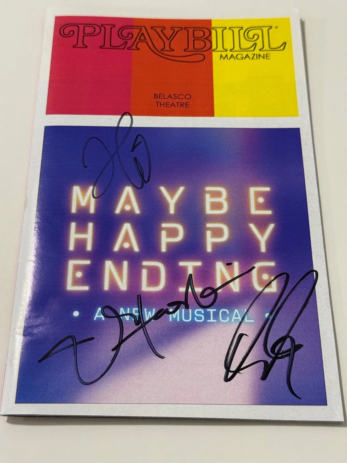 Helen J Shen, Dez Duron, Marcus Choi — Maybe Happy Ending signed Broadway Playbill Helen Shen Dez Duron Marcus + Bonus, image 3