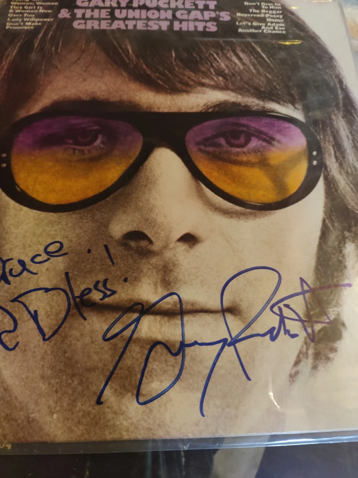 Gary Puckett & The Union Gap Autographed Greatest Hits Personalized Album, изображение 2