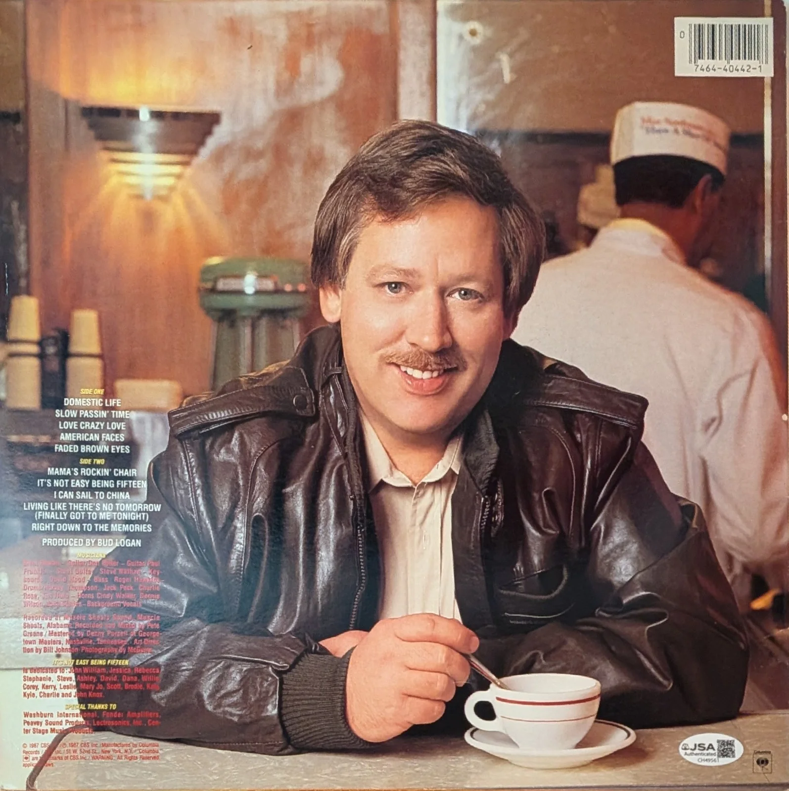 John Conlee Signed American Faces Vinyl Record Album LP Autograph JSA COA, изображение 2
