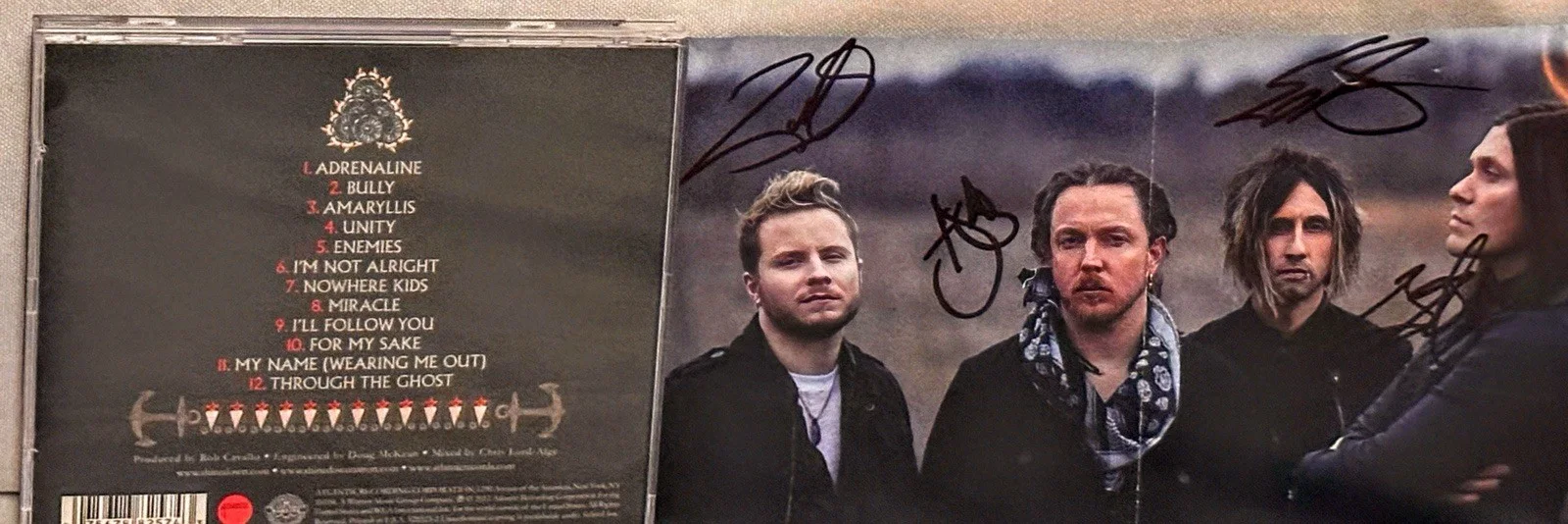 SHINEDOWN AMARYLLIS CD Authentic Signatures Signatures, image 5