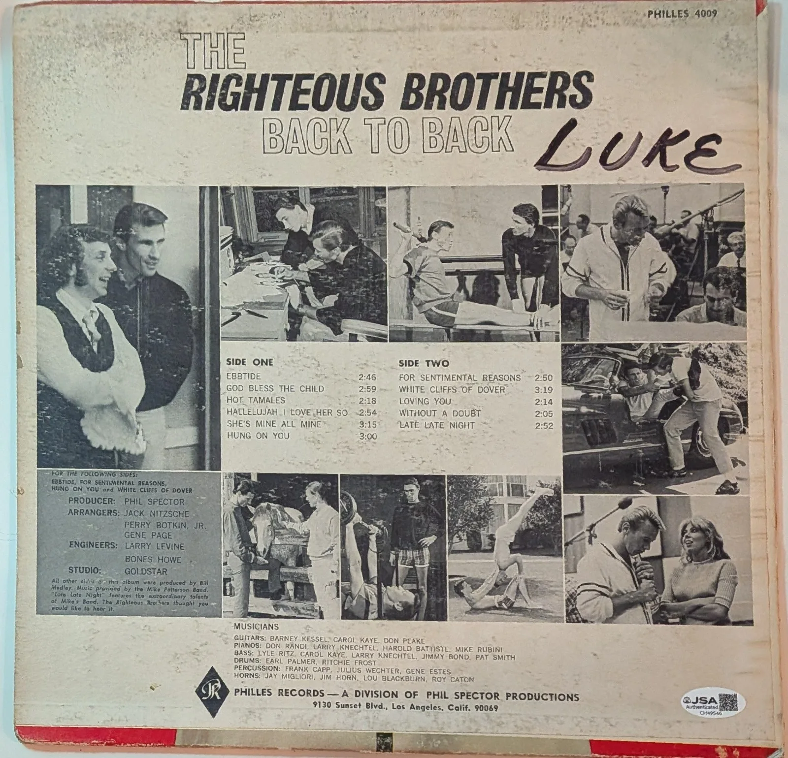 Bill Medley Signed LP Album Autographed JSA COA Righteous Brothers SLEEVE ONLY, image 2