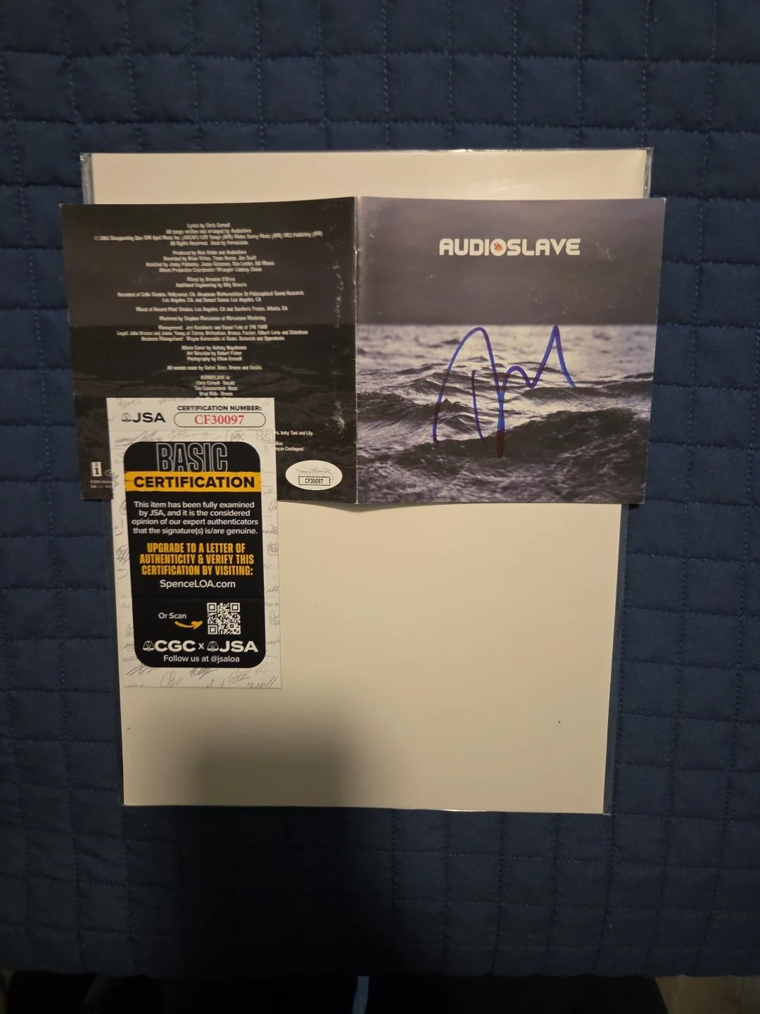 Audioslave Tom Morello Signed Cd Cover JSA CERT Blue Pen. No Cd., image 4