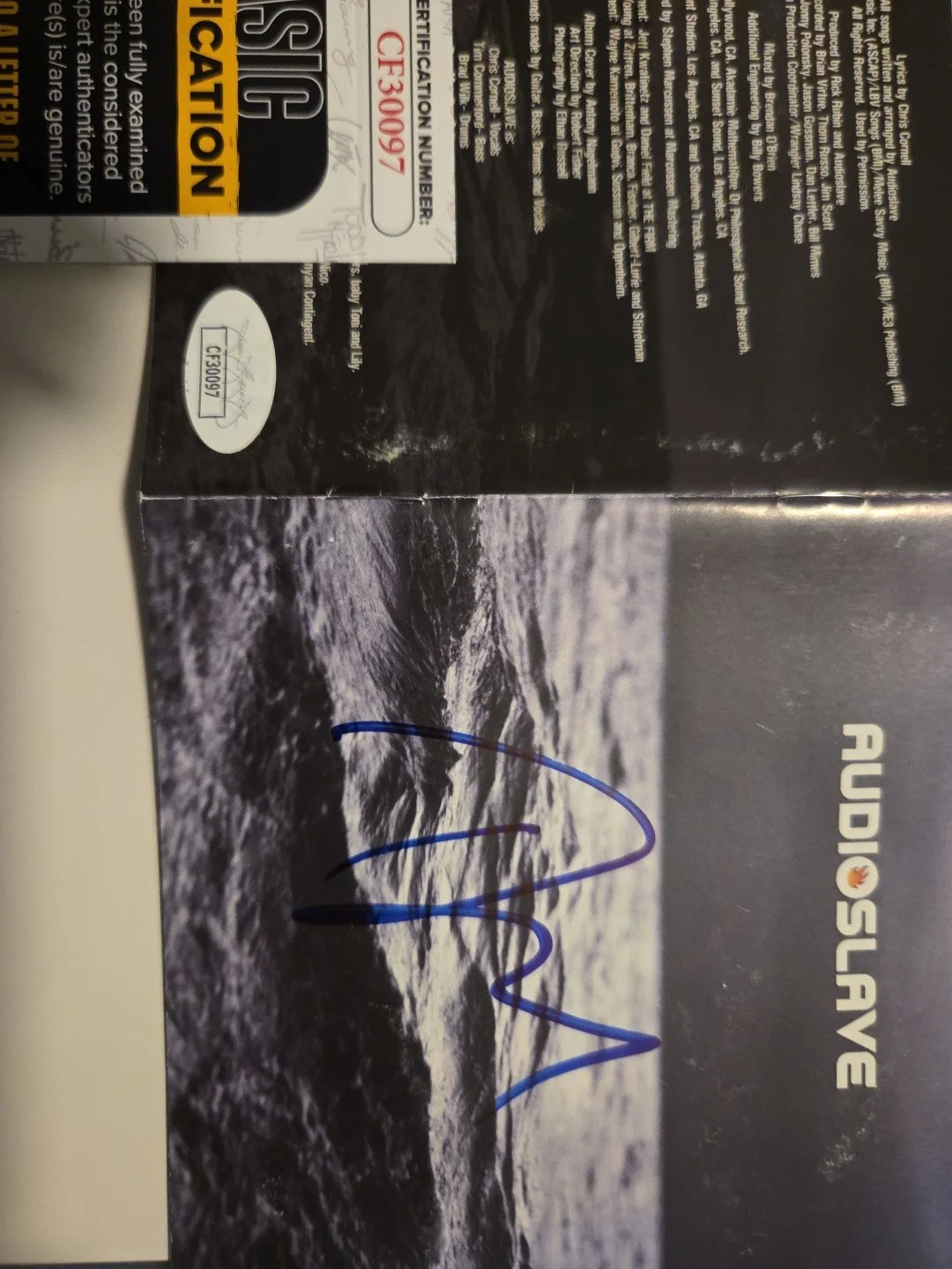 Audioslave Tom Morello Signed Cd Cover JSA CERT Blue Pen. No Cd., image 5