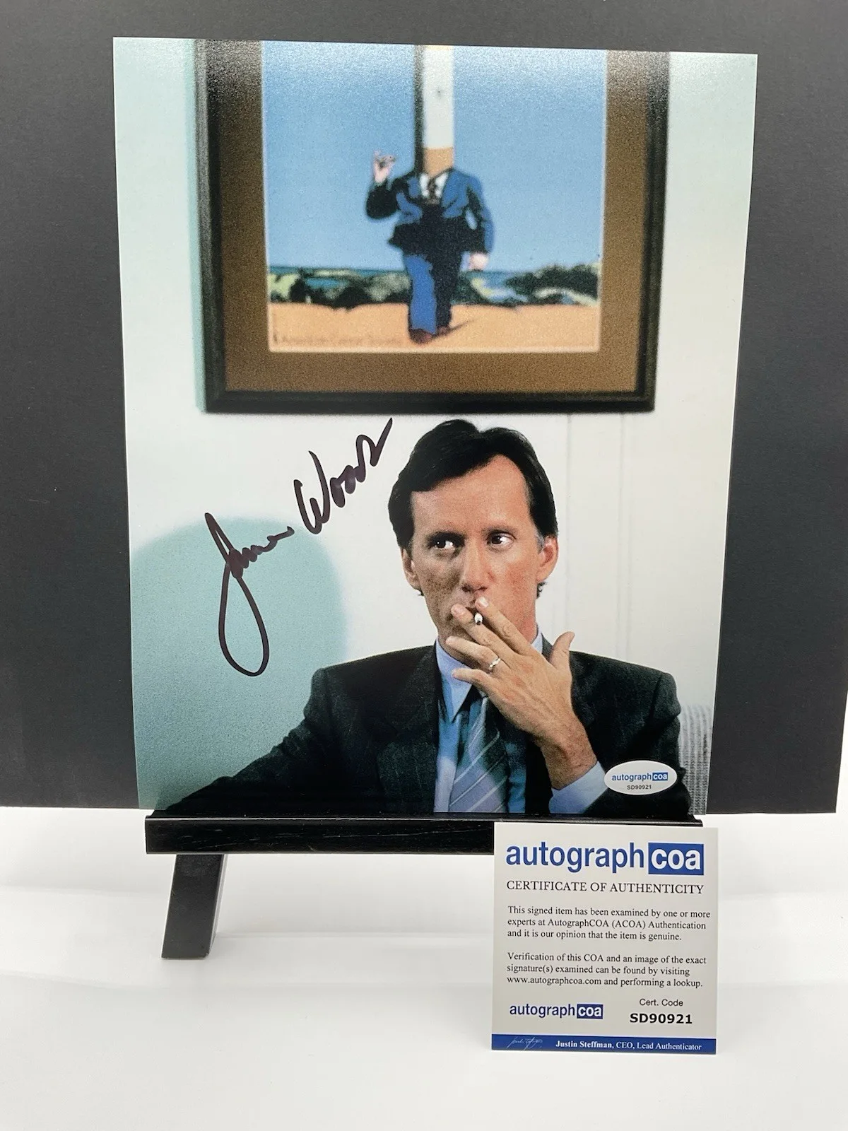 James Woods — James Woods Signed photo Cat's Eye signed photo ACOA James Woods signed 8x10