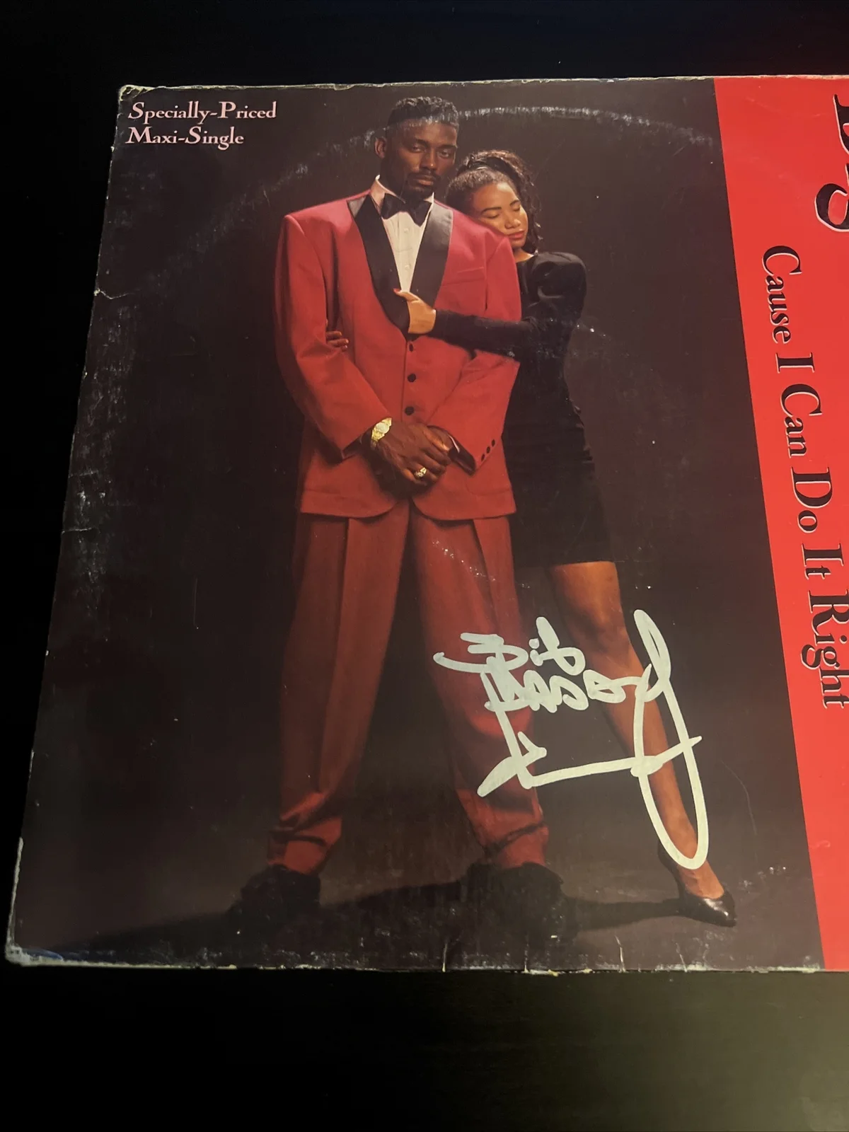BIG DADDY KANE SIGNED CAUSE I CAN DO IT 12" SINGLE RECORD VINYL BECKETT BAS COA, image 2