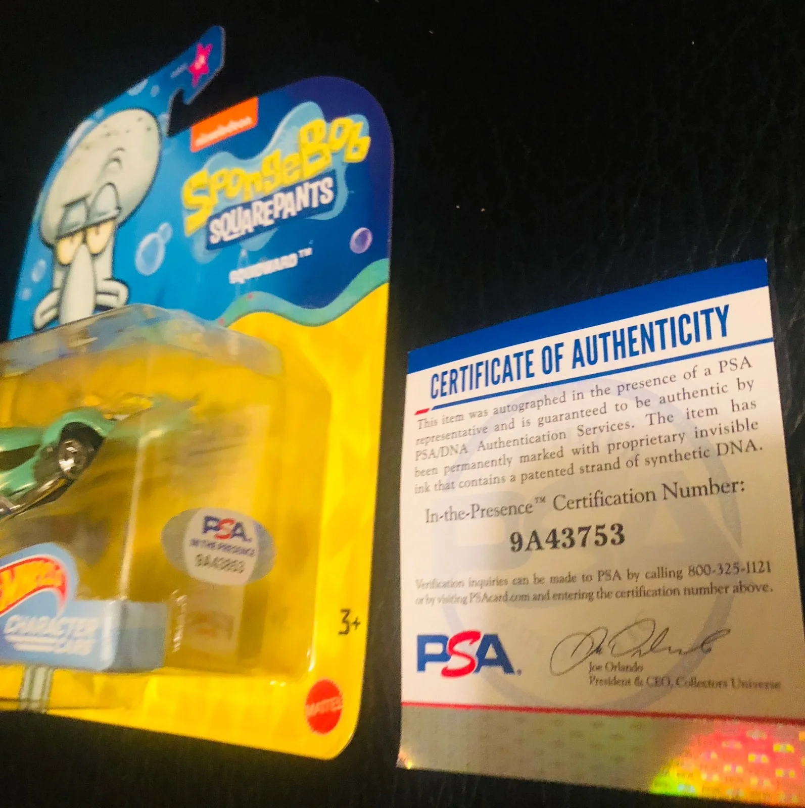 Rodger Bumpass — Rodger Bumpass Signed SpongeBob SquarePants Squidward Hot Wheels Car PSA COA A, image 2