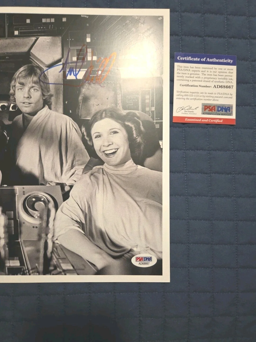 Star Wars Signed Mark HAMILL AUTOGRAPHED 11X14 B/W PHOTO PSA CERT LUKE..., изображение 2