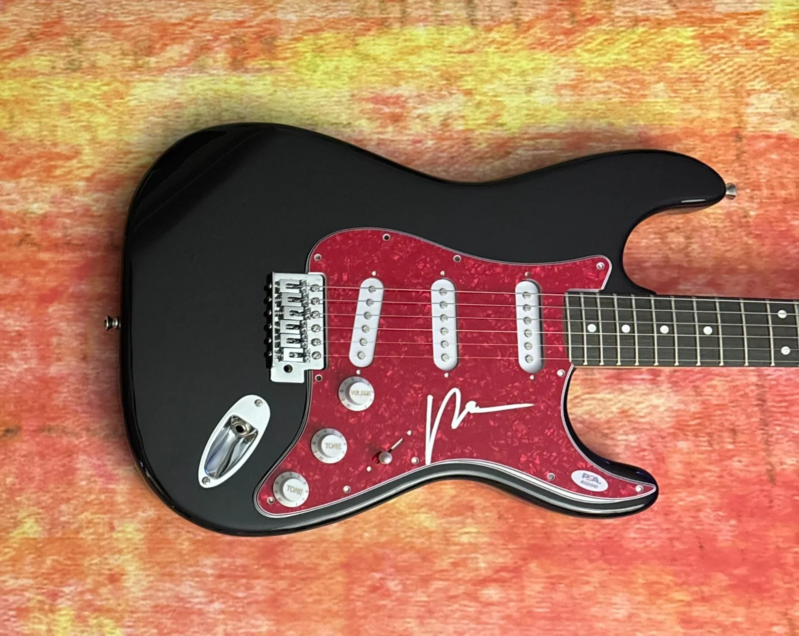PSA Fall Out Boy FOB Singer * PATRICK STUMP * Signed Electric Guitar PROOF COA, image 2