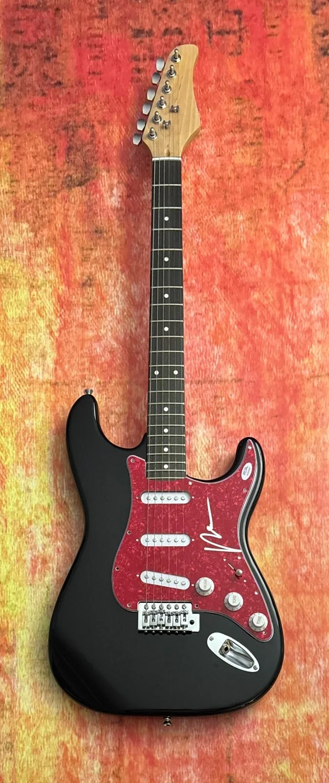 PSA Fall Out Boy FOB Singer * PATRICK STUMP * Signed Electric Guitar PROOF COA, image 4