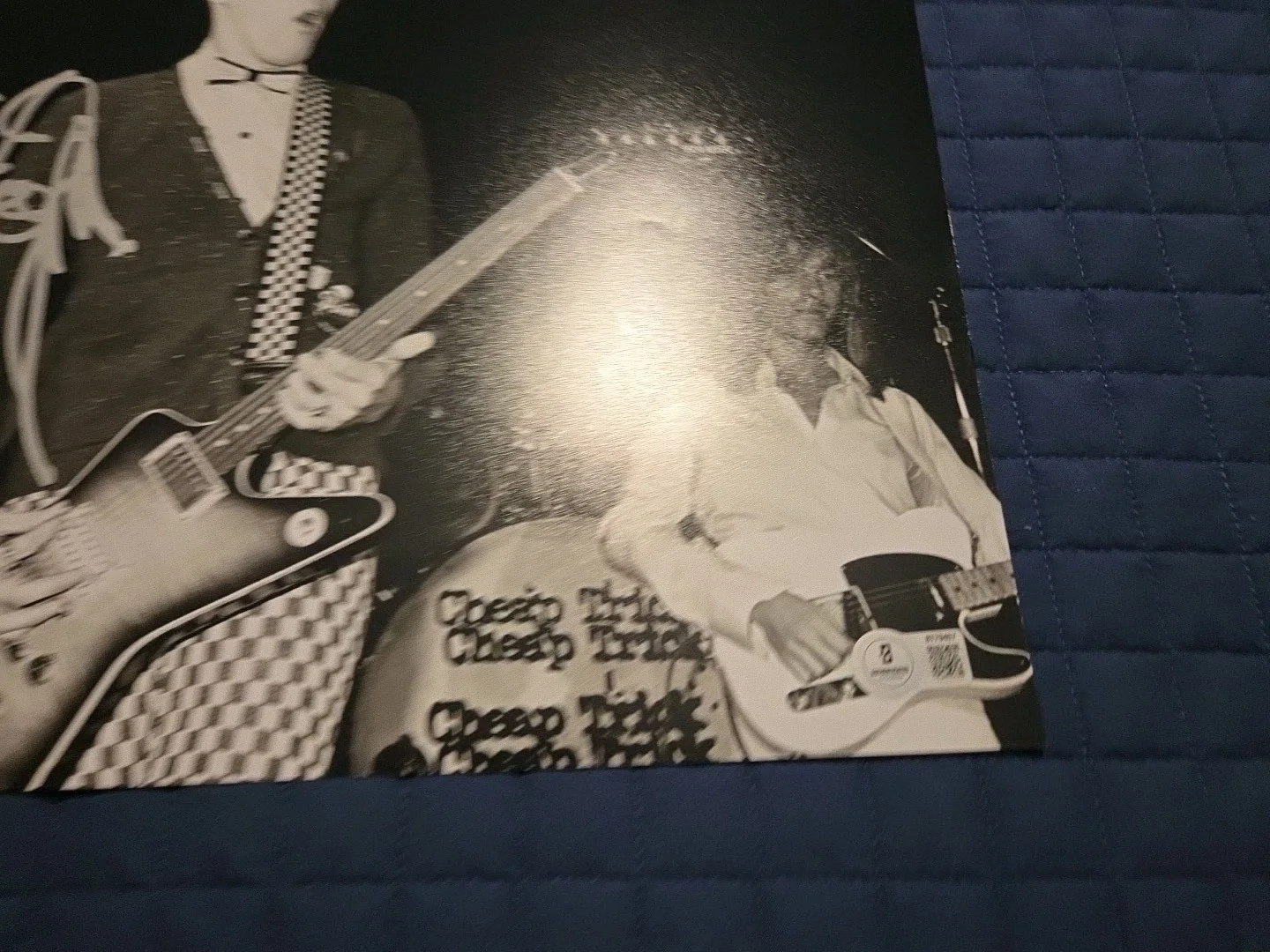 Cheap Trick Rick Nielson Signed 11x14 B/W Photograph Beckett Cert #BT79457, image 4