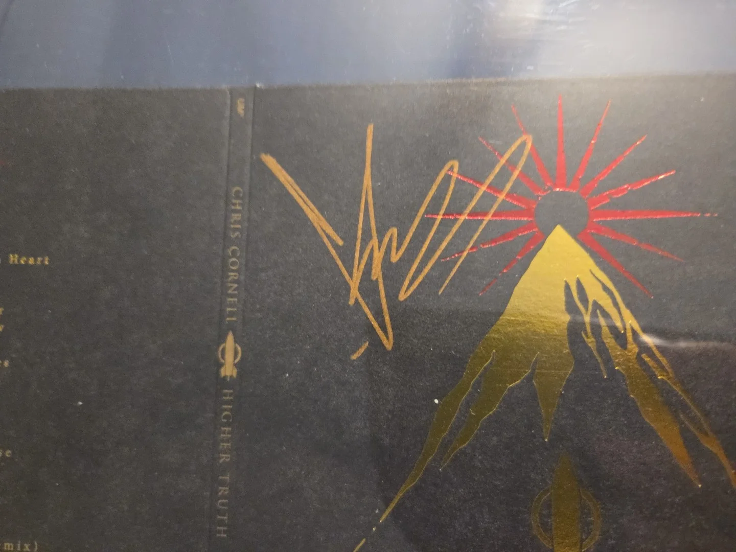 Chris Cornell Soundgarden Signed Higher Truth Cd Cover. Gold Marker. R&R HOF, изображение 3