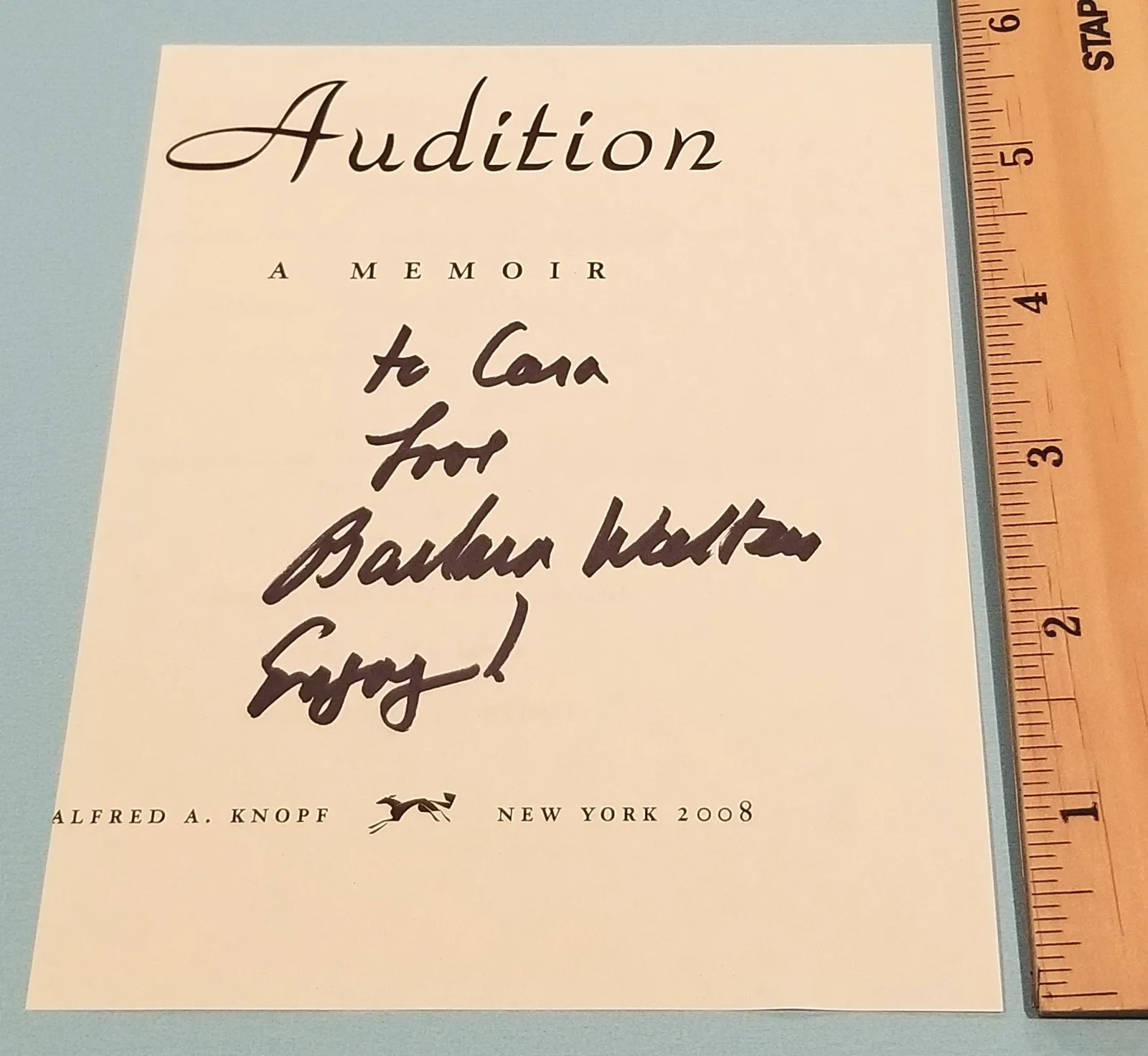 Barbara Walters Signed Autographed Cut Book Page Journalist, image 2